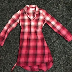 Plaid shirt dress